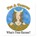 Taurus Excuse Zodiac Chick stickers