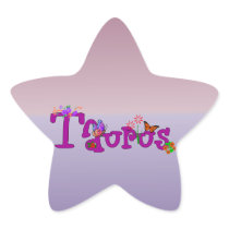 Taurus Flowers Star Sticker