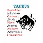 Taurus Horoscope Zodiac Sign t-shirts