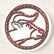 Taurus, sign of the Bull Drink Coaster