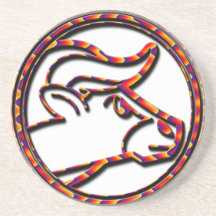 Taurus, sign of the Bull Drink Coaster