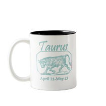 Taurus Teal Coffee Mugs