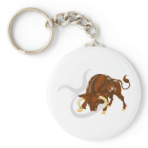 Taurus the bull star or birth sign. keychains