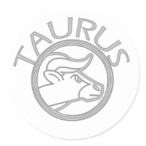 Taurus the Bull Round Sticker