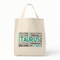 Taurus Word Collage Bag