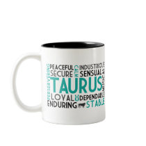 Taurus Word Collage Mug