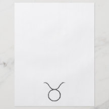 Taurus. Zodiac Astrology Sign. Black. Custom Flyer