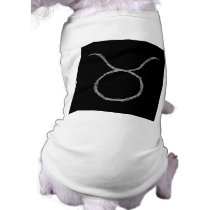 Taurus. Zodiac Astrology Sign. Black. Pet Clothes