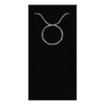 Taurus. Zodiac Astrology Sign. Black. Photo Card