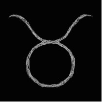 Taurus. Zodiac Astrology Sign. Black. Cut Outs