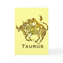 Taurus Zodiac Greeting Card
