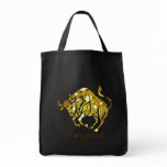 Taurus Zodiac Grocery Tote bags