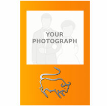 Taurus Zodiac Star Sign In Light Silver Photo