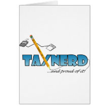 Tax Nerd Greeting Card Vertical