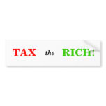 Tax the Rich bumper stickers