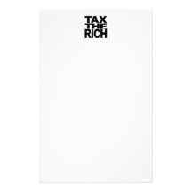 Tax The Rich Stationery Design