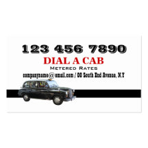Taxi cab british london black business card template