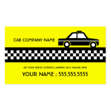 taxi cab business card template