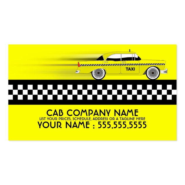 Taxi Cab Business Card Template