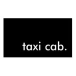 taxi cab. business card template