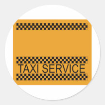 Taxi service with space for text stickers