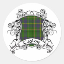 Taylor Tartan Shield Stickers
