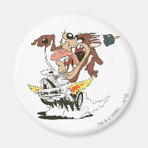 Taz Furious Driving Fridge Magnets