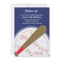 {TBA} BASEBALL Batter Up Birthday Invitation