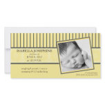 {TBA} Damask & Stripes Lemon  Birth Announcement photo cards