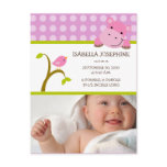 {TBA} Hippo & Birdie Baby Girl Birth Announcement
