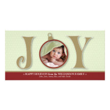 {TBA} Holiday Joy Custom Family Photocard (red) Photo Card