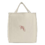 {TBA} Koi fish embroidered reusable canvas bag embroidered bags