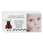 {TBA} Little Ladybug Photo Birthday / Birth photo cards
