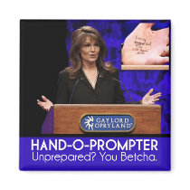 {TBA} Palin's Teleprompter: The Hand-o-Prompter