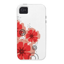 ::TBA:: Pepper Poppies red iPhone 4 Case