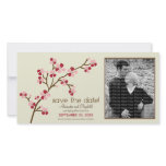 {TBA} Red/Ivory Cherry Blossom Save the Date photo cards
