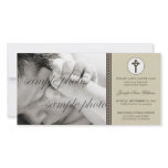 {TBA} Simple & Sweet Sepia Baptism Announcement photo cards
