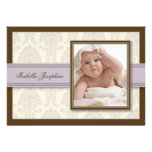 {TBA} Sweet Damask Chocolate Birth Announcement