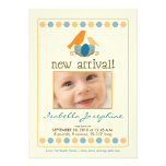 {TBA} Tweet Tweet 5x7" Birth Announcement (orange)