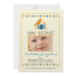 {TBA} Tweet Tweet 5x7" Birth Announcement (orange) invitations