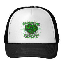 TBI Heart I Fight Like A Girl Mesh Hat