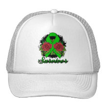 TBI Survivor Rose Grunge Tattoo Mesh Hat
