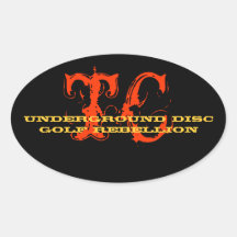 TC UNDERGROUND DISC GOLF REBELLION STICKERS