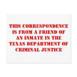 TDCJ friend postcards
