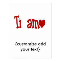te amo I love you Postcards