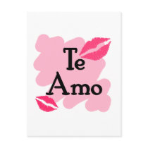 te amo postcards
