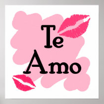te amo print