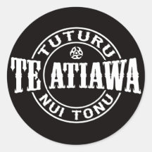 Te Atiawa Tuturu Nui Tonu Round Stickers