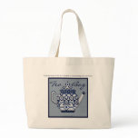 TEA BAG Cross Stitch Style Tea Pot Design
