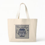 TEA BAG Cross Stitch Style Tea Pot Design